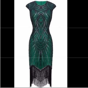 1920s Sequined Flapper Dress